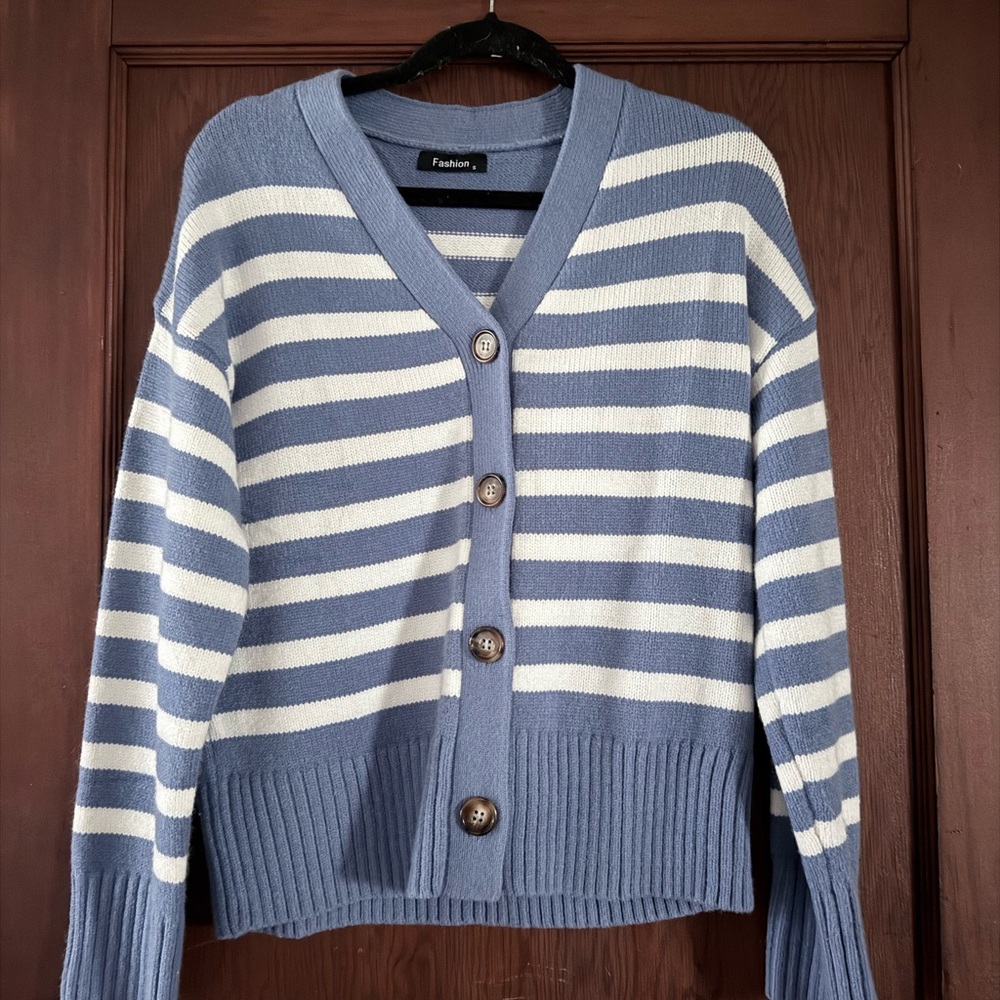 Blue Striped Sweater - Picture 3 of 5